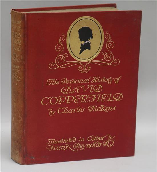 Dickens, Charles (1812-70) - David Copperfield, illus by Frank Reynolds, quarto, red cloth spine speckled,